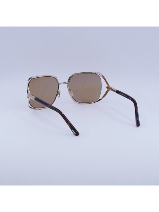 Tom Ford Goldie FT1092 28E Sunglasses Shiny Rose Gold Square Frame, Brown Lenses main image 10